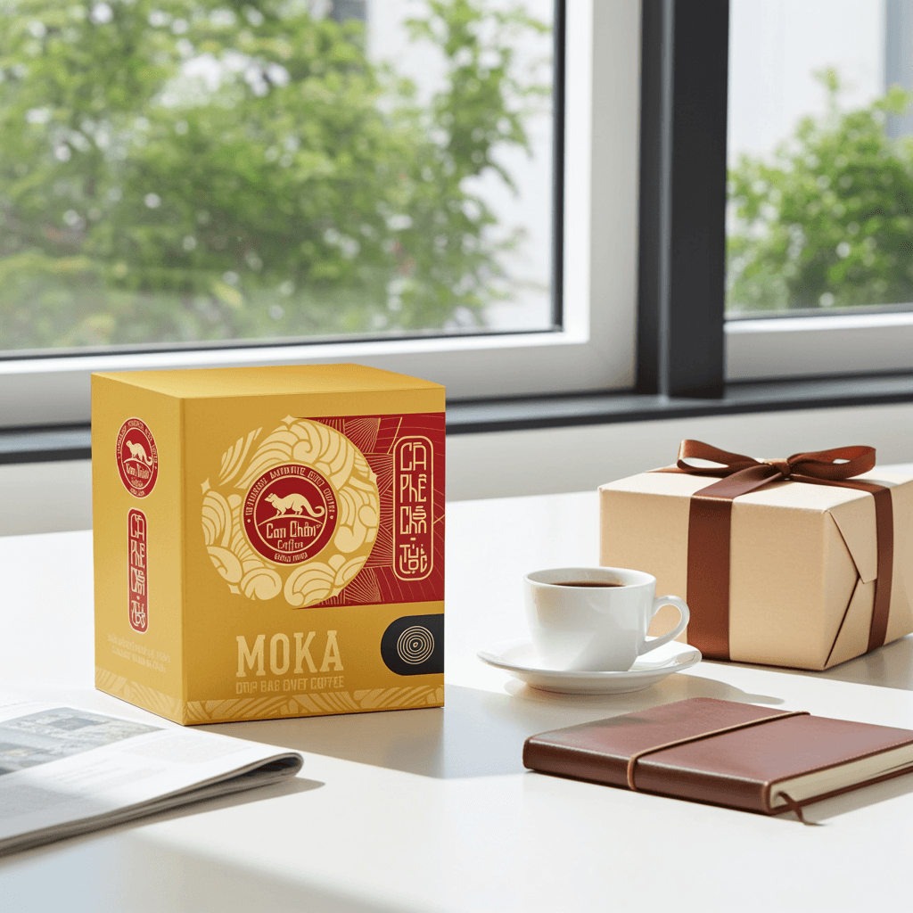 Moka Weasel (Civet) Coffee – Drip Bags 60g (5×12g) – Gift Box