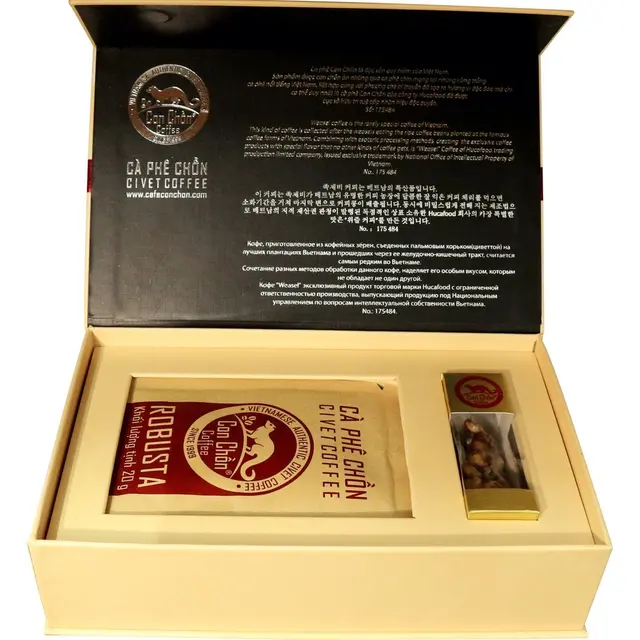 Discover the Rich Boldness of Civet-Processed Robusta Coffee in a Convenient Gift Box